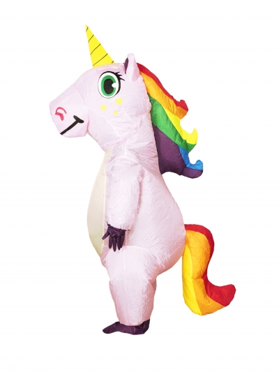 Надувной костюм Единорог, розовый-4